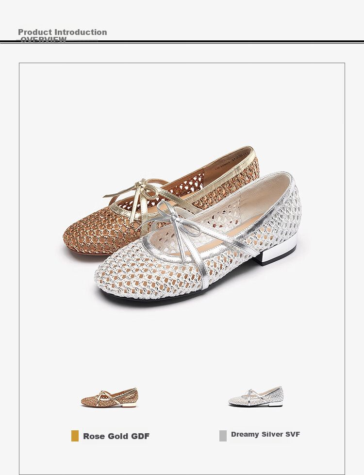 Le Saunda 2025 New Chunky Heel Hollow Sandals, Ballet Flats, Mary Jane Shoes for Women 20901, Dreamy Silver SVF, Size 36 5