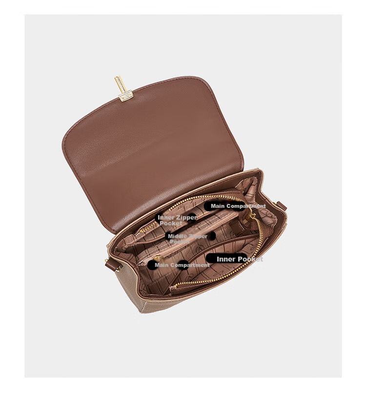 Aokang Women's Handbag, Trendy Cowhide Small Square Bag, Light Luxury Crossbody Shoulder Bag, Birthday And 520 Gift for Girlfriend Or Wife 9