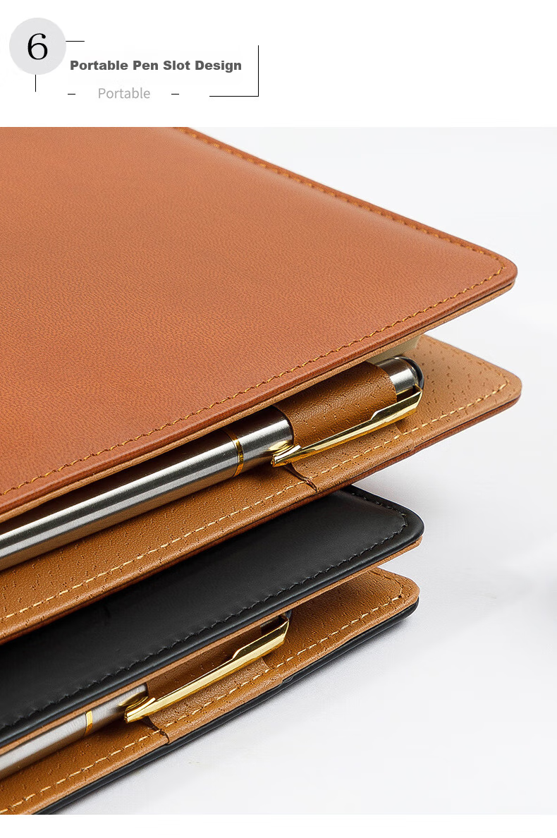 Faramon A5 Detachable Loose-Leaf Binder Ring Soft Leather Notebook Stationery Journal Business Notebook Customizable Logo 7