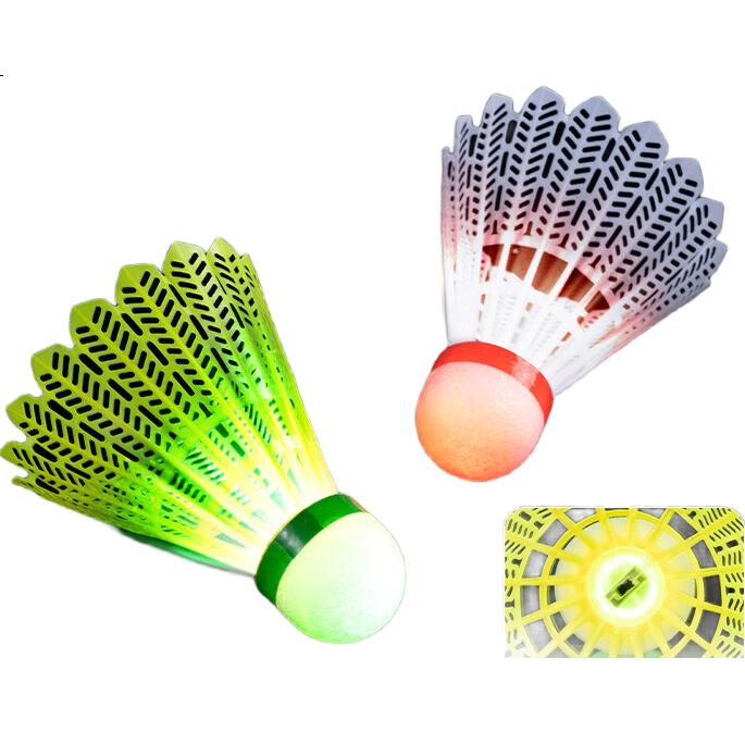 Светящиеся воланчики для бадминтона Deli с LED-подсветкой, набор из 2 штук, для игр на открытом воздухе, подарок для детей