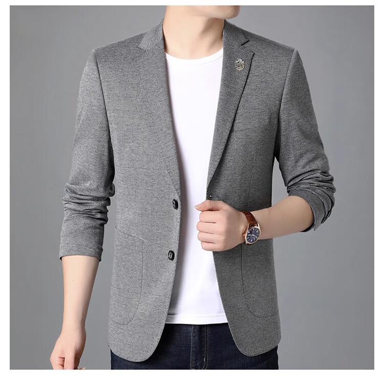 ROMON Men's Suit, Business Slim-Fit Jacket, Autumn And Winter Professional Attire, Wedding Suit, Father's Day Gift 14