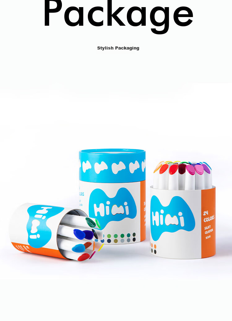 MIYA HIMI 24-Color Water-Soluble Colorful Sticks, Washable without Messing Hands, Crayon Colorful Stick Set for Drawing, Children's Art, Early Childhood Education, Sketching, And Aesthetic Development Tools 11