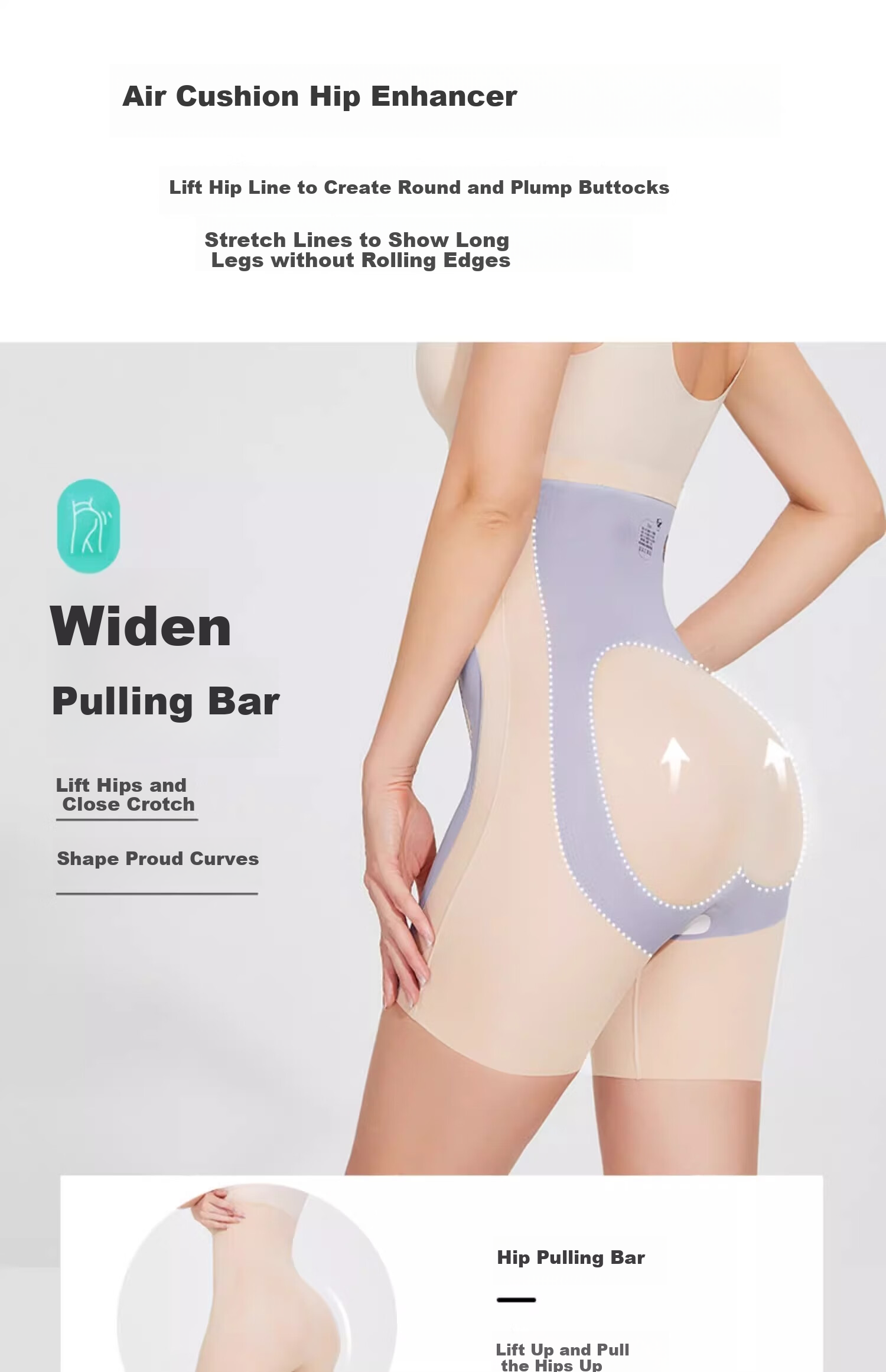 Caramella Tummy Control Shaping Suspender Shorts, Butt-Lifting Waist-Cinching Seamless High-Waist Slimming Body-Shaping Underwear for Women, Black S 9
