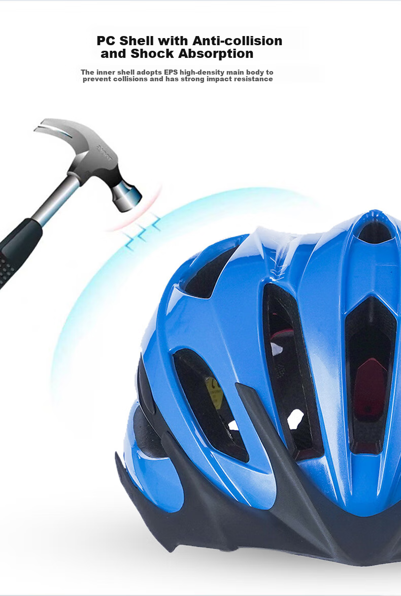 Adandyish Mountain Bike Helmet with Tail Warning Light, Unisex Cycling Helmet for Mountain And Road Bikes, Cycling Equipment, Purple-Gray 4