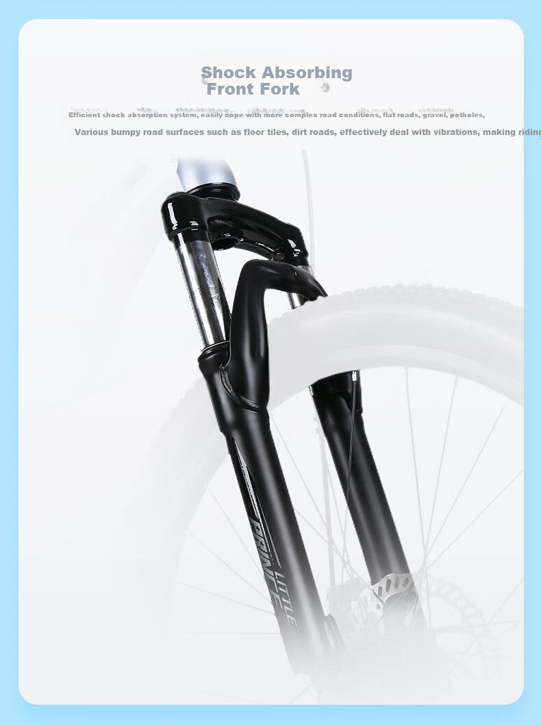 Xds Children's Bicycle, Little Prince Gears Bike, 7-Speed Youth Student Commuter Sports Cycling Bicycle, Blue And Silver Color 4