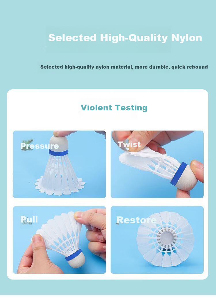 PEAK Badminton Shuttlecocks, Synthetic Nylon, Durable And Long-Lasting, 3-Pack, Windproof, for Competition, Training, Indoor And Outdoor Use, Authentic Product from Flagship Store 9