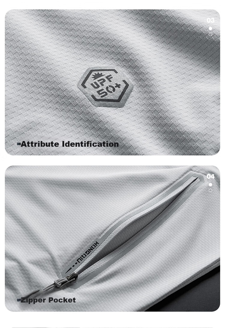 TUCANO Sun Protection Jacket for Men, Outdoor Sports Lightweight Sun-Blocking Skin Coat, Hooded Top Outerwear, Men's Clothing, White M 11