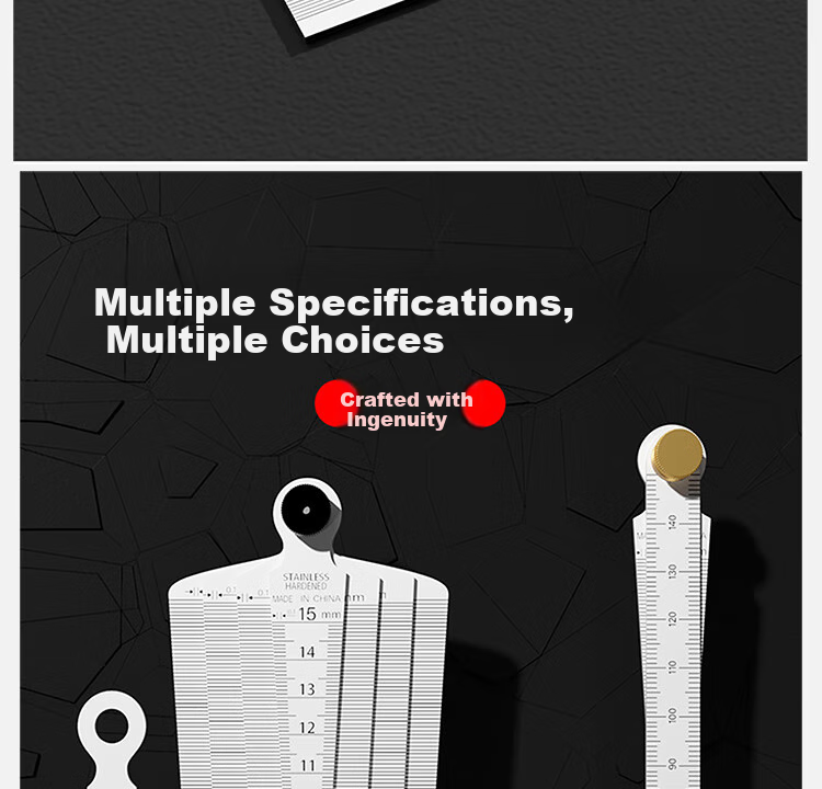 Mici Feeler Gauge, Stainless Steel Wedge Feeler Gauge, Conical Gauge, Hole Diameter Gauge, Plug Gauge, 1-15mm 11