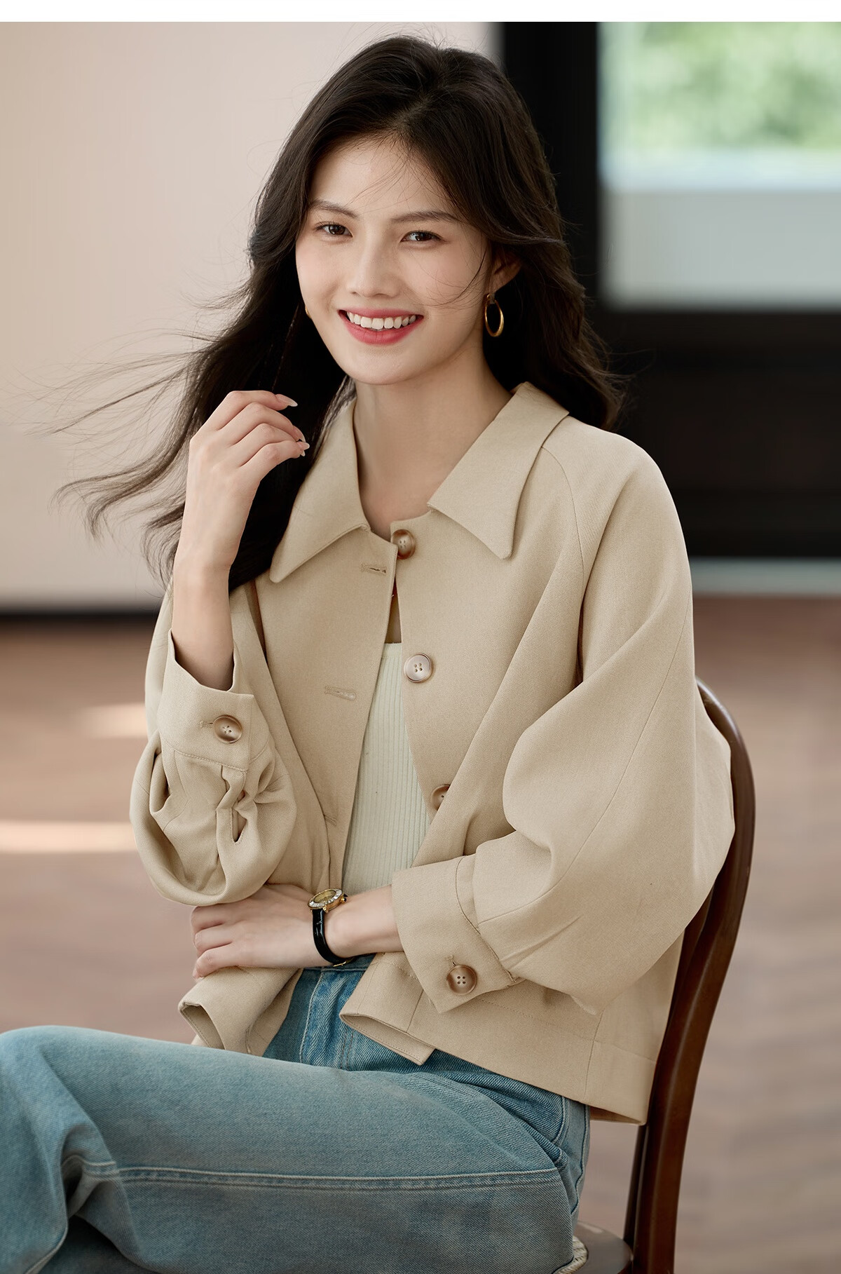 She Enjoy Casual Jacket Women Commuter Simple Short Coat Spring Autumn Versatile Elegant Cardigan Top T143U2023 17