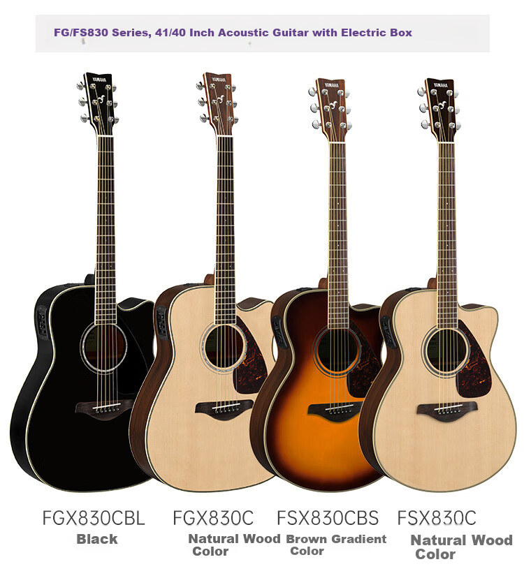 YAMAHA FGX830C Acoustic-Electric Solid Wood Top Guitar, Beginner Folk Guitar, Cutaway Guitar, 41-Inch Natural Wood Color 11