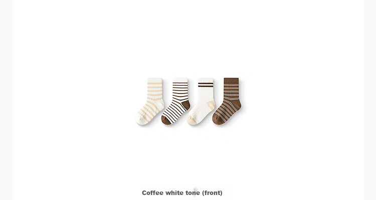 BALABALA Children's Socks Cotton Autumn New Style Color-Block Student Socks for Boys And Girls Mid-Calf Socks Five Pairs Pack 209925172206 21
