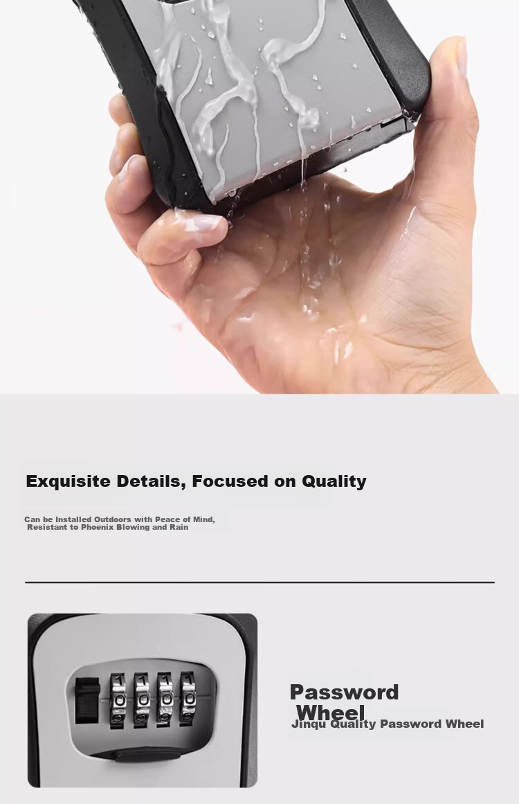 Shouli Password Box, Renovation Key Box, Metal Storage Box, Gate Construction Site Anti-Theft Key Box, Outdoor Wall-Mounted Anti-Smashing Gray 7