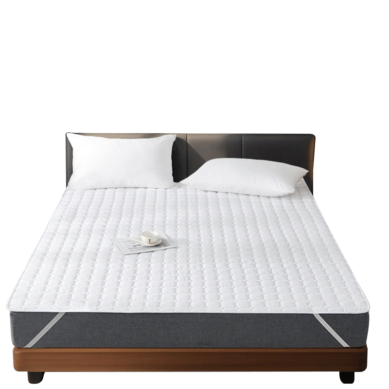 Yuan Life Fitted Sheet Hotel Mattress Protector Mattress Pad Mattress Cover Washable White 1.5m Bed