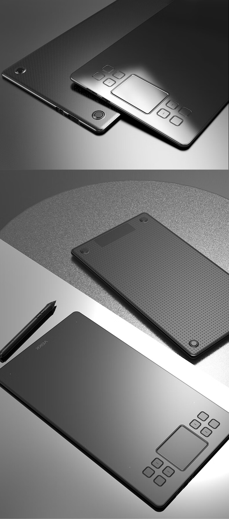 VEIKK T50 Digital Drawing Tablet Smart Graphics Tablet (Touch Key Dual Operation, Sensitive and Smooth, 10-inch, Mobile Phone Compatible) 1