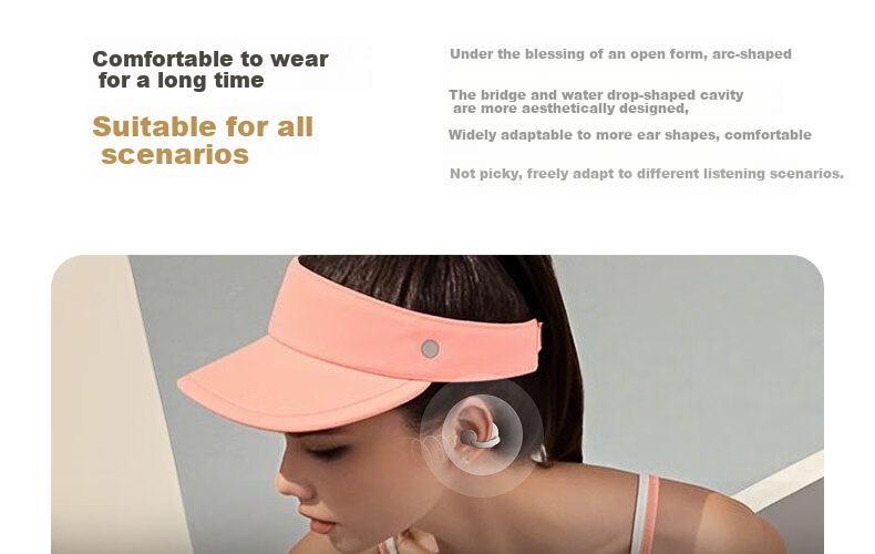 IKF EarClip Bluetooth Headphones, Clip-On True Wireless Open-Ear Headphones, Bone Conduction LDAC High-Resolution Music, Suitable for Students And Sports, Compatible with Apple And Huawei, Elegant Black 19