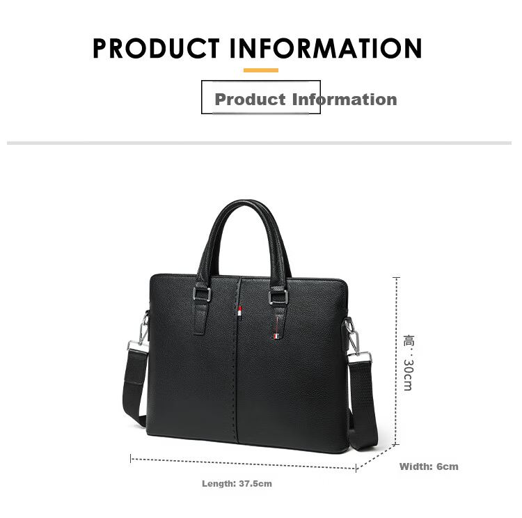 RED DRAGONFLY Top-Grain Leather Professional Briefcase Business Laptop Bag Handbag, Birthday Gift for Dad Or Husband 5