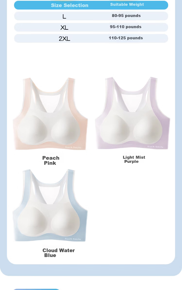 GRACEWELL 2-Pack Seamless Sports Bra for Teenage Girls, Puberty Bra for Middle And High School Students, Bra for Older Girls, Camisole 9