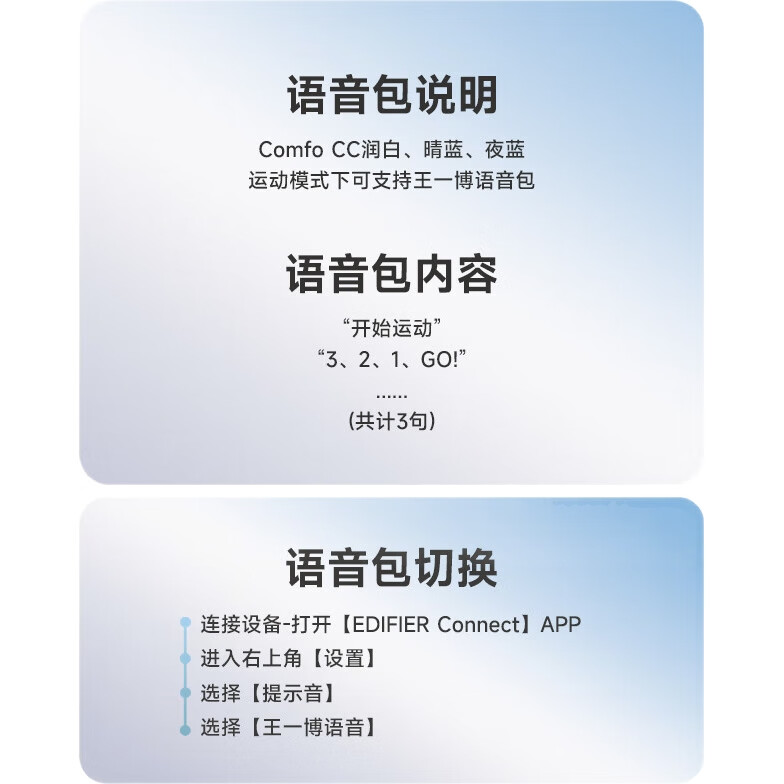 Беспроводные наушники Edifier Comfo CC, спортивные, с креплением на ухо, с ультрадолгим временем работы от батареи, синие