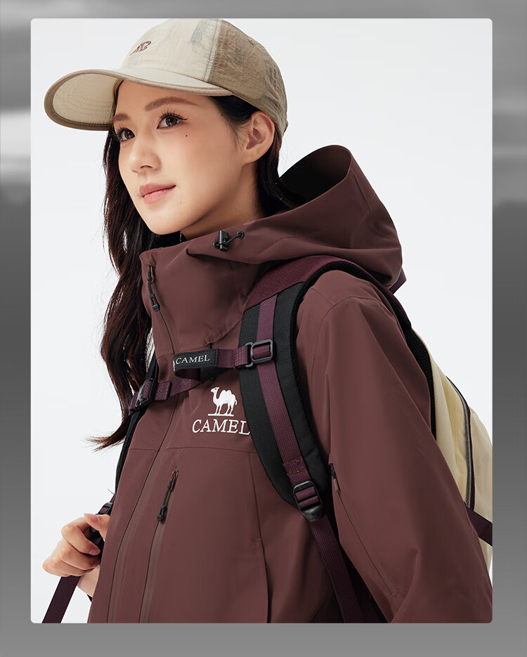 CAMEL (CAMEL) 【Wang Junkai's Choice - Rain God Cruiser】Outdoor 3-in-1 Fleece Assault Jacket 2025 New Model Coat 24