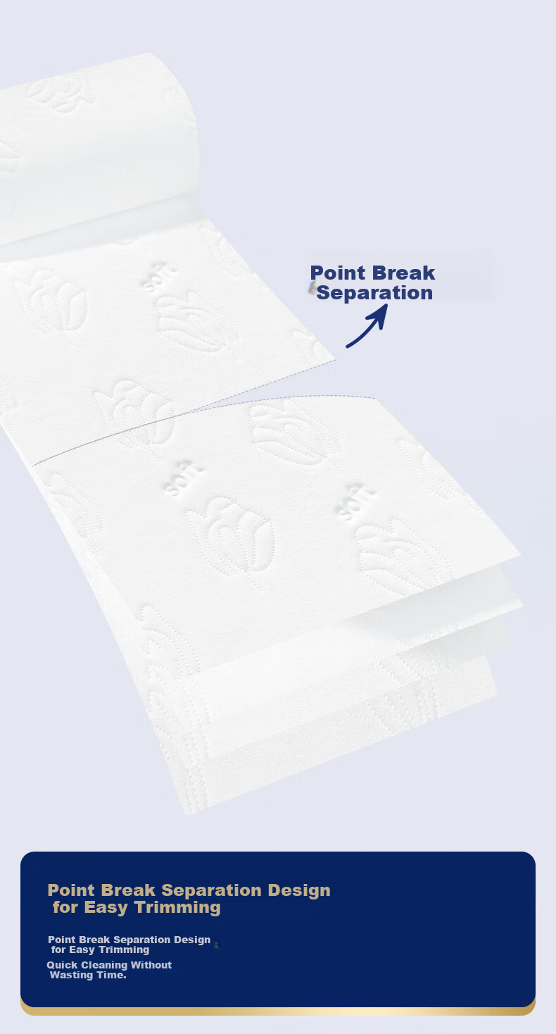 Lam Pure Coreless Toilet Paper, 5-Ply, 160g*15 Rolls, Thickened Tissue Paper, Bathroom Paper, Hand Towels, Wood Pulp Paper, High Gram Weight, for Home And Commercial Use 7