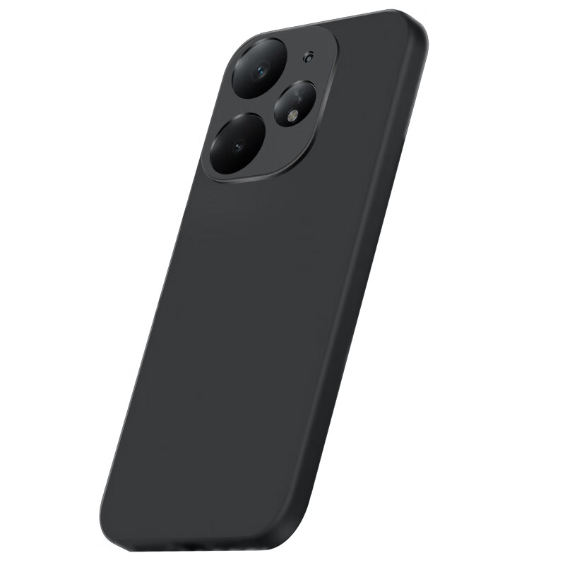 Чехол Freeson для Realme Neo7 Turbo, противоударный, матовый, из ТПУ, с кольцом-держателем, черный