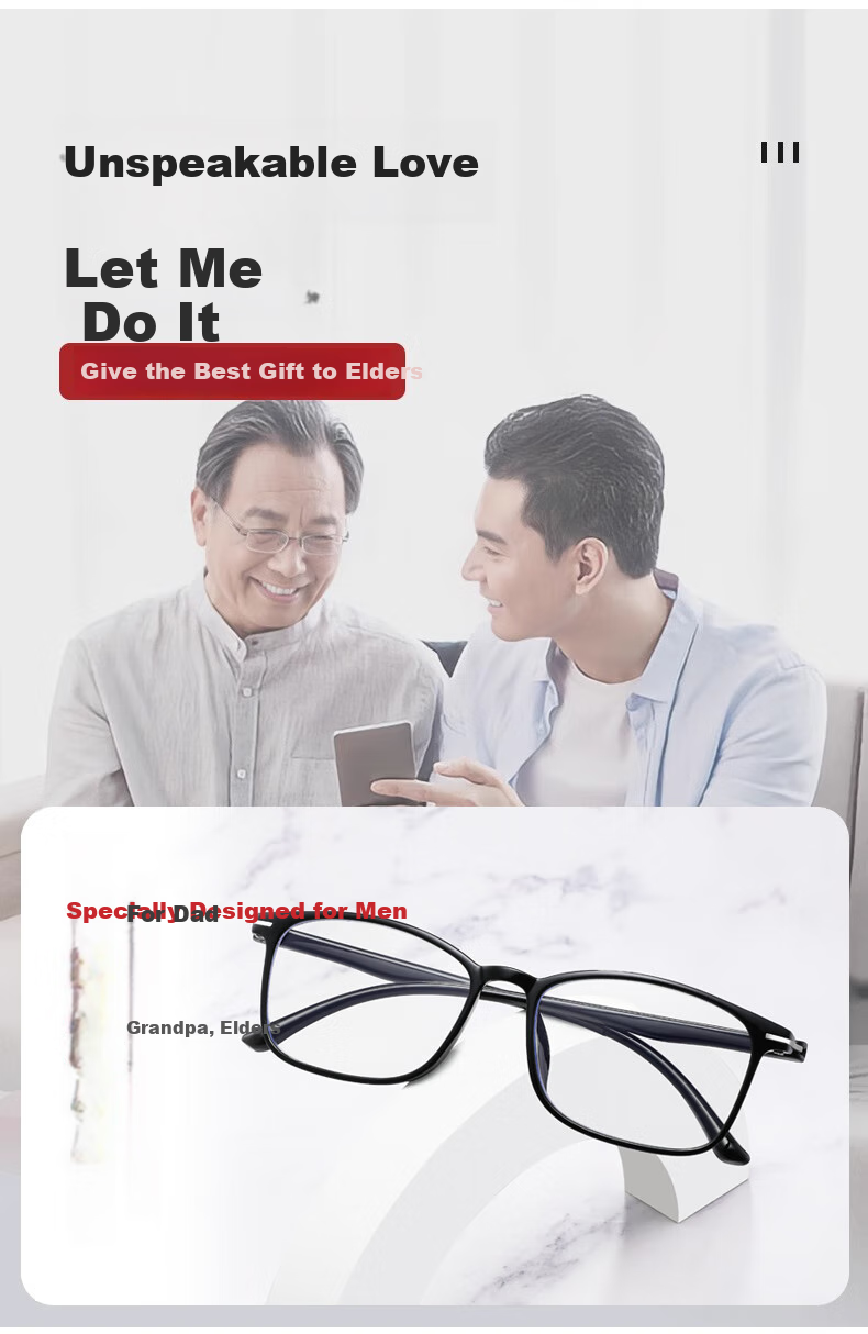 FENCHI Reading Glasses for Men, Ultra-Light Anti-Blue Light Fatigue-Resistant High-End Brand Genuine Product High-Definition Middle-Aged Women Elderly Presbyopic Glasses 9