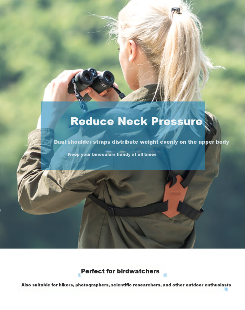 BOSMA X-Shaped Elastic Pressure-Relieving Shoulder Strap, Telescope Shoulder Strap 3