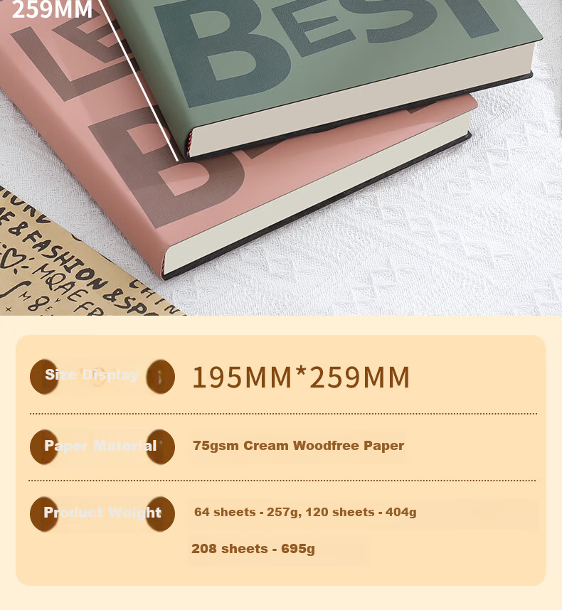 Faramon 4-Pack B5/41 American Vintage Leather Notebook, High-Quality Retro Thick Journal, Study Notebook for College Students, Simple Diary for Middle And High School Students, Stationery Notebook 18
