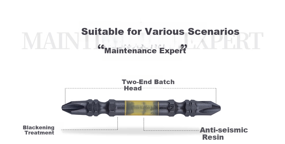 ANEX Black Dragon Resistant Screwdriver Bit ABRM-2065, Resistant to 40V Strong Magnet, Double-Ended Phillips Screwdriver, PH2X65mm, 2-Piece Set 7