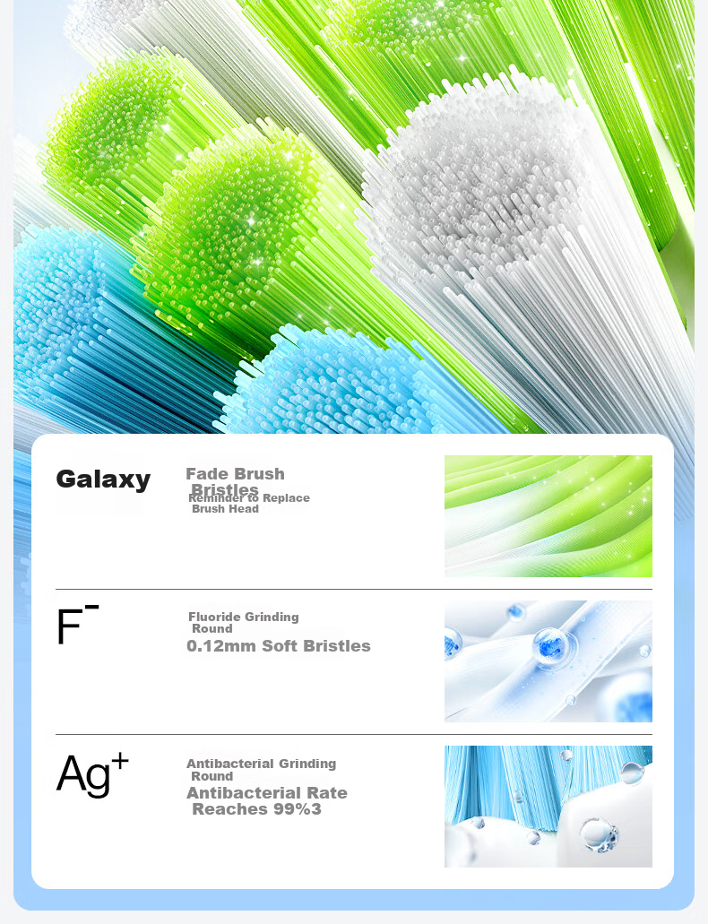 Usmile Electric Toothbrush Replacement Heads for Teenagers, 4 Pack, Extra Strong Anti-Cavity Protection, Compatible with T10 Teen Electric Toothbrush 2