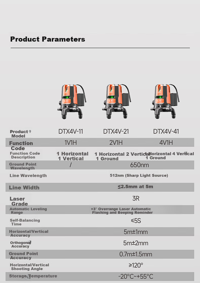 Dongcheng Two-Line Spirit Level, Green Light High-Precision Strong Light Infrared Laser Level, Two-Line Battery*1 17