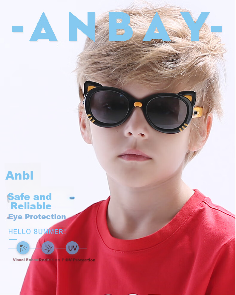 Anbay Children's Sunglasses, UV Protection, Girls' Sunglasses, Baby Sun Protection, Cute Girls' Sunglasses 1