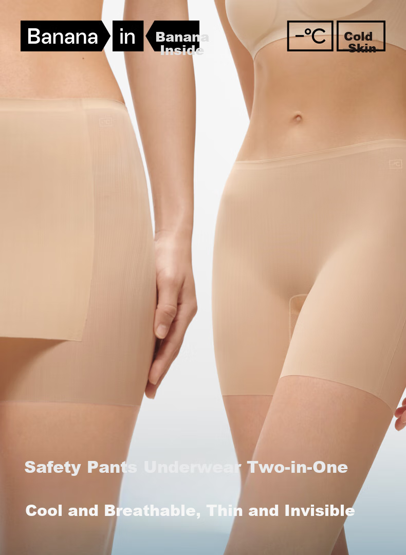 Bananain 509Cool Air Women's Safety Shorts, Mid-Rise, 10A Antibacterial, Anti-Exposure, Seamless, Women's Leggings, Thin Style, Single Piece 1