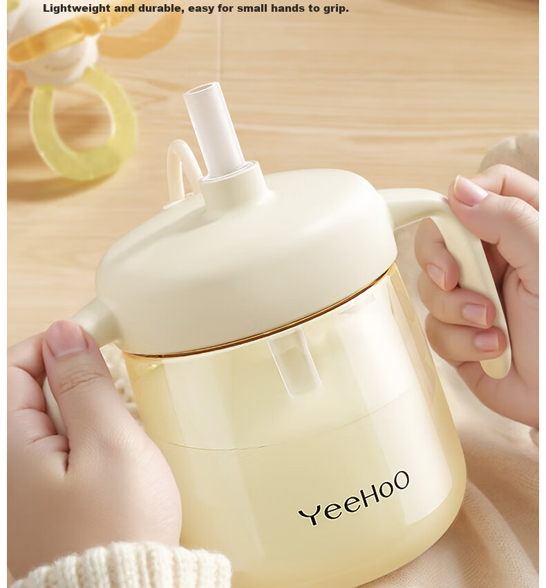 YEEHOO Children's Water Bottle, Baby Milk Cup with Straw, Sippy Cup for Ages 1-3, Straw Cup for Kindergarte 14