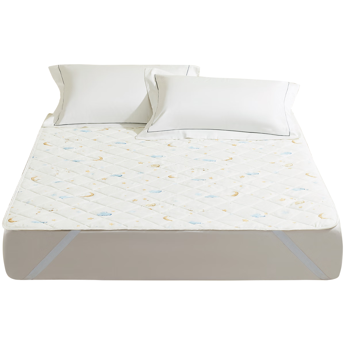 Luolaikids Class A Soybean Fiber Waterproof, Urine-Proof, Antibacterial, Anti-Mite Washable Bed Pad Mattress Protector Cover 135*200cm