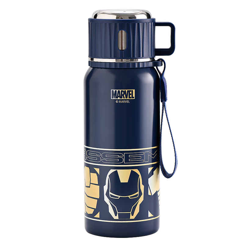 Disney 316 Stainless Steel Insulated Water Bottle 580ML Kids Thermos Cup 16224 Blue Gold