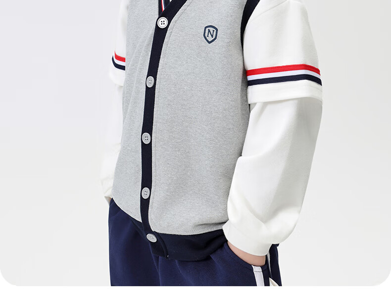 Nubiwow Boys' Spring Vest Outerwear Children's Waistcoat Big Kids Spring Vest British Style Fashionable Boys' Sleeveless Jacket 17