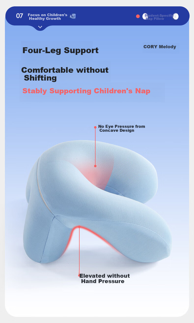 CORY Elementary School Student Nap Pillow, Children's Rest Pillow, Student-Specific Adult Office Hugging Pillow, Nap Essential 9