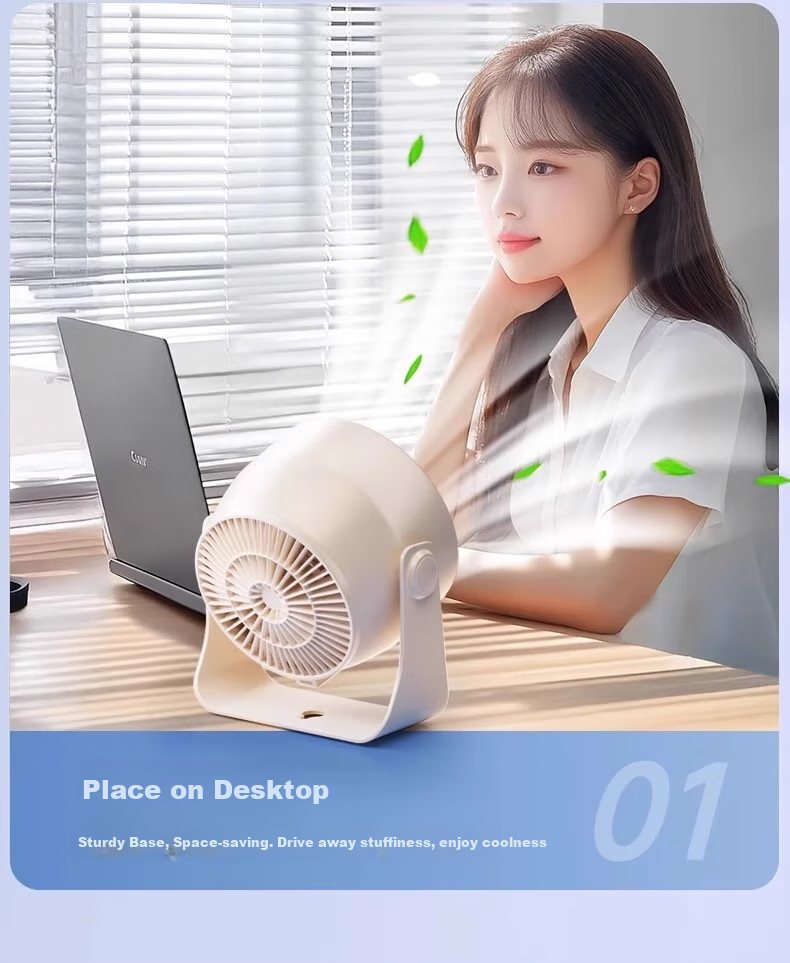 MINISO Desktop Fan Cooling Mini Ultra-Quiet Air Circulator Small Fan 2026 New Model Long Battery Life 3C Certified USB Plug-In Fan High Airflow for Student Dormitory Office 1 27