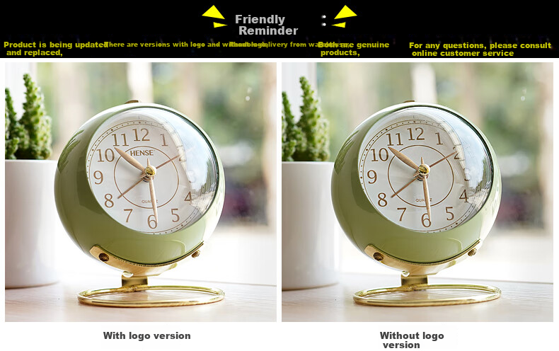 Hense Fashion Creative Mini Alarm Clock for Children, Bedside Lazy Clock for Middle And High School Students, Desktop Clock HA08 Blue 1