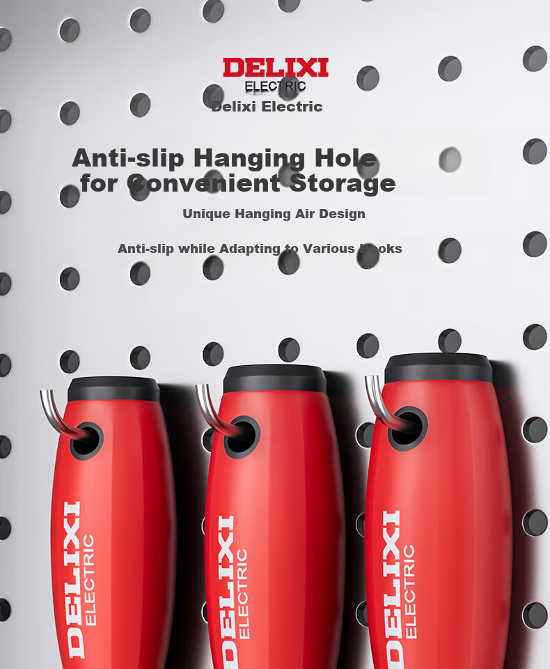 DELIXI ELECTRIC S2 Screwdriver Set, Phillips And Flathead Strong Magnetic Screwdriver S2 Screwdriver Φ6 Series [Six-Piece Set] 15