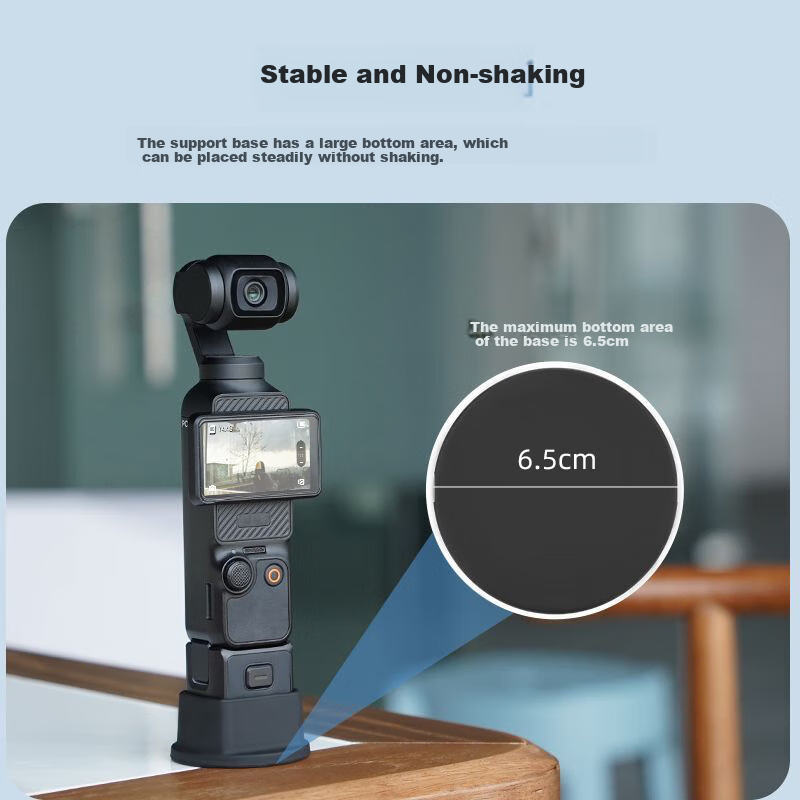 REYGEAK Silicone Base for DJI Pocket 3/4, Non-Slip Fixed Stand, Desktop Expansion Accessory Base 5