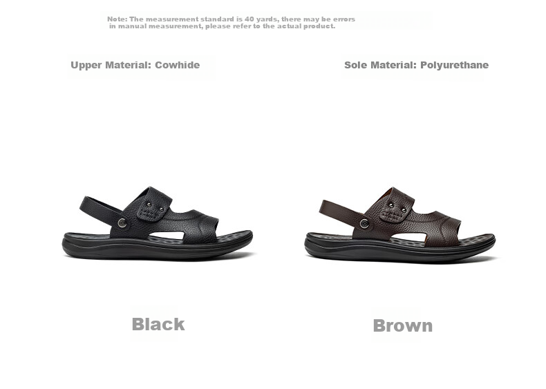 Aokang Sandals, Beach Shoes, Men's Comfortable Casual Open-Toe Breathable Two-Way Simple Slippers, Black, Size 44 5