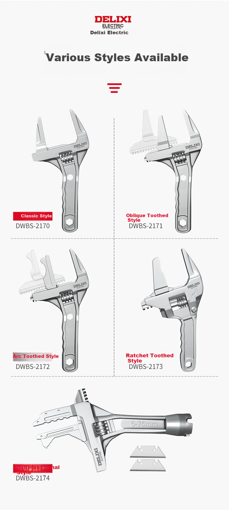 DELIXI Plumbing Installation Bathroom Wrench, Universal Multi-Functional Wrench, Short Handle, Wide Opening, Faucet-Specific Tool 6