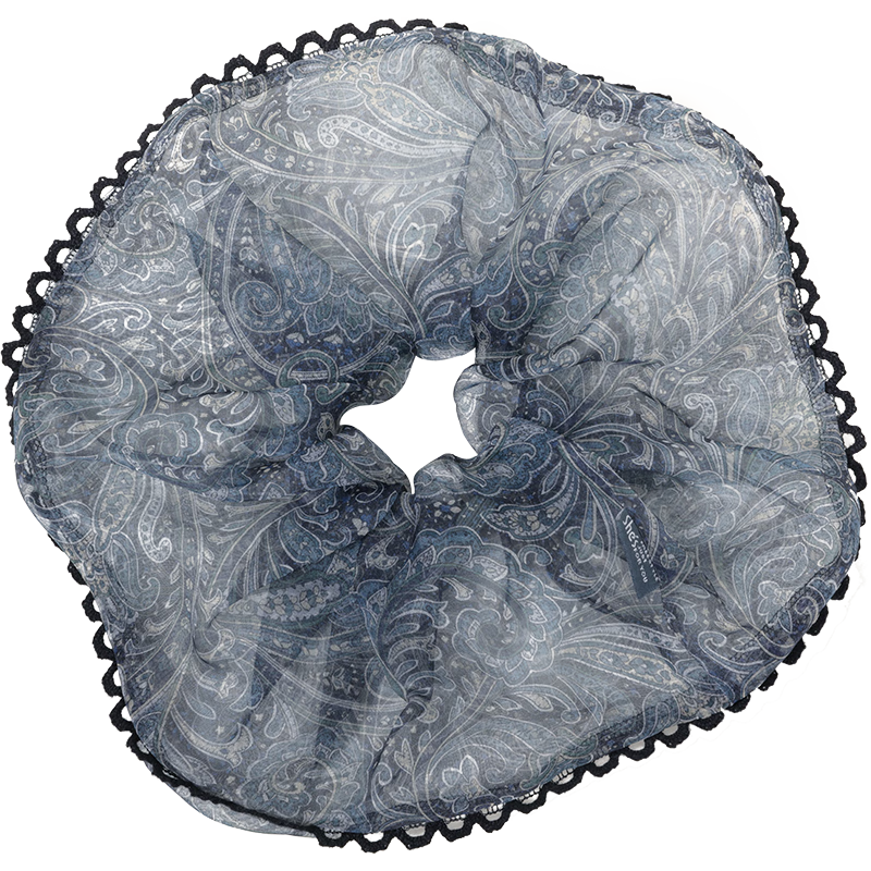 She's Simple Retro Floral Silk Hair Tie, Women's Ponytail Flower Hair Accessory, Birthday Gift