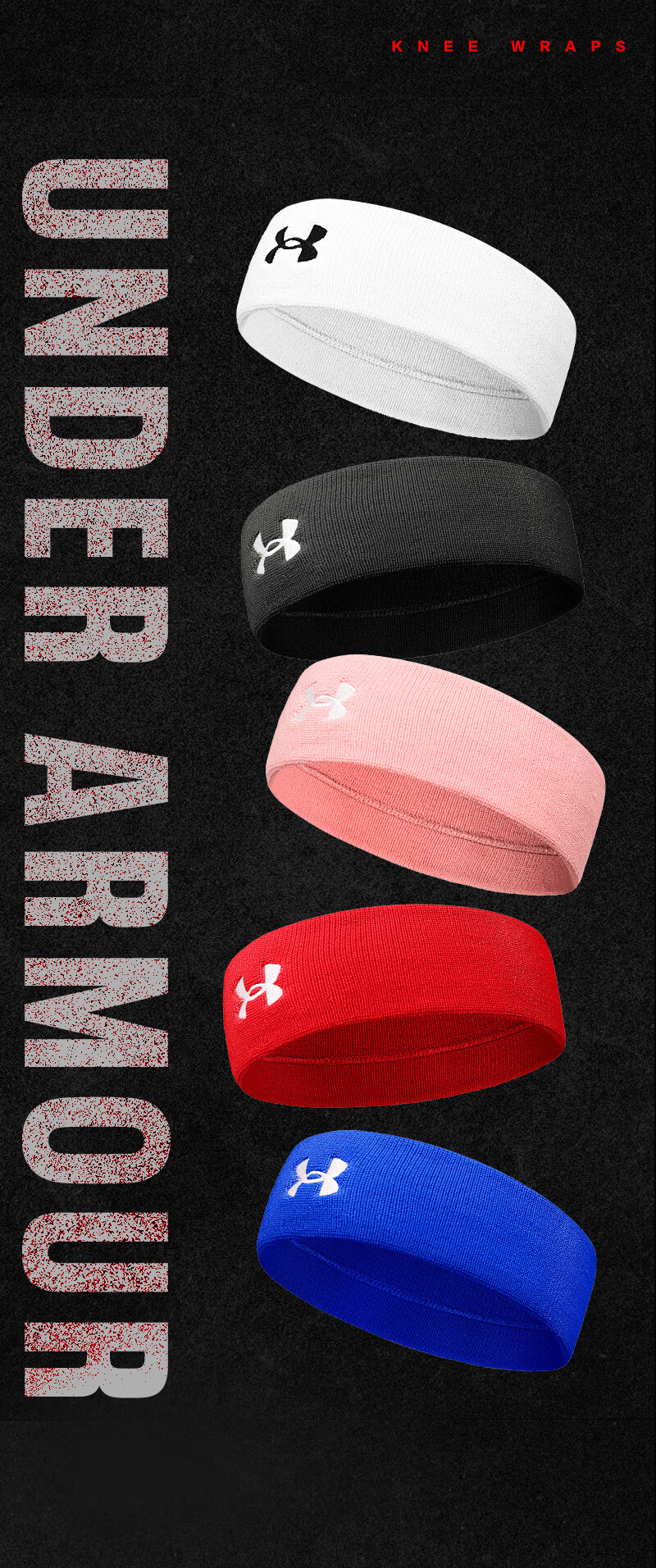 Under Armour Sports Headband for Men And Women, Sweat-Absorbing Band, Running Sweat-Guiding Headband, Basketball Sweat-Proof Headband, Forehead Protector, Blue 12