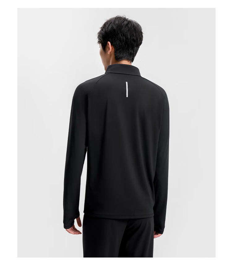 Xtep Men's Quick-Dry Long Sleeve Sports Shirt with Half-Zip, Breathable Fitness Running Outdoor Top 47