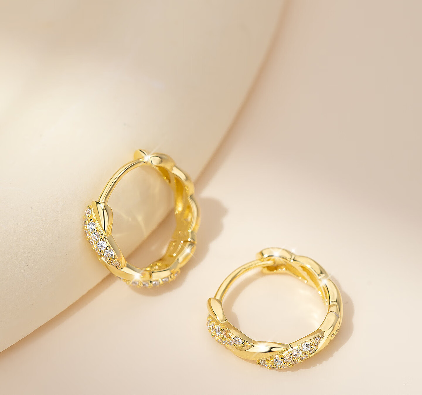 Qlady Wrapped Silver Earrings, Gold Earrings for Women, Unique And Beautiful Ear Studs, 2026 New Year Elegant Hoop Earrings Gift 5