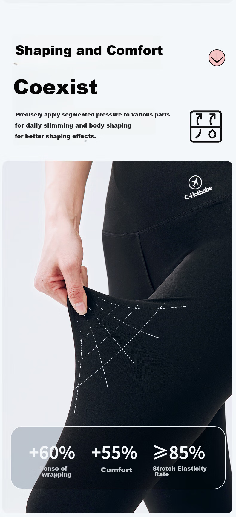 FitonTon Women's Leggings for Autumn And Winter, Slightly Compression Sports Yoga Pants, Tummy Control And Butt-Lifting Shaping Pants, Skinny Tight-Fitting Pants for Outer Wear 2