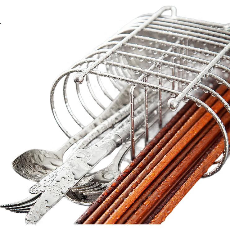 Держатель для палочек MAXCOOK, стойка для хранения столовых приборов из нержавеющей стали, контейнер с дренажем и защитой от плесени, два отделения MCWA205